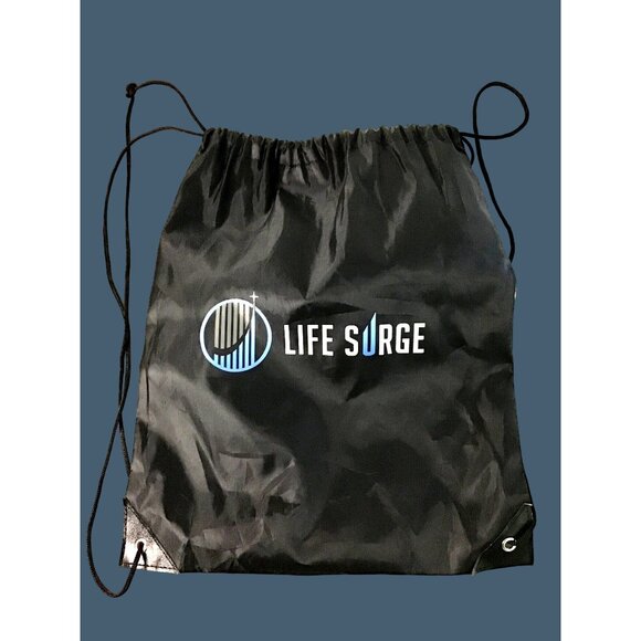 LIFE SURGE LIGHTWEIGHT DRAWSTRING BLACK BAG - Picture 1 of 4
